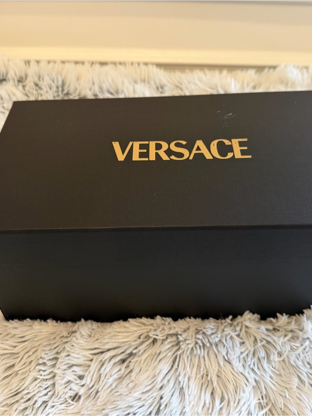 Versace Black and Gold Medusa Branded Dust Bag in Gift Box